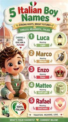 Italian Baby Boy Names 👶🏻🇮🇹❤️ #shorts