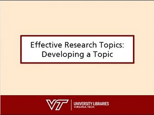 Developing a Topic