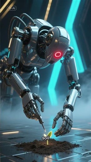 this is what happens when a robot plants a tree #aivideo #robotics #trending