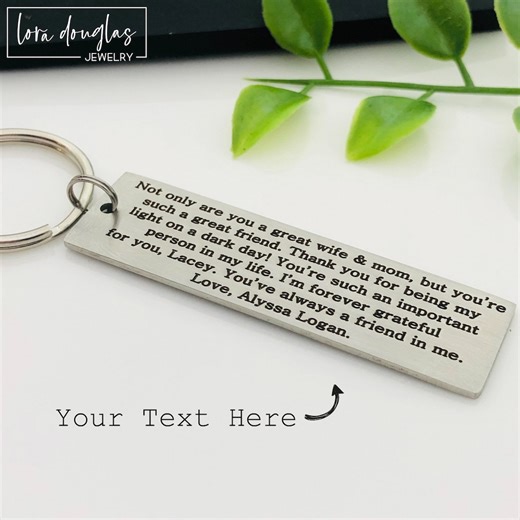 Custom Engraved Metal Keychain, Personalized Silver Stainless Steel Keychain Laser Engraved With Your Text, Choose Fonts and Graphics - Etsy