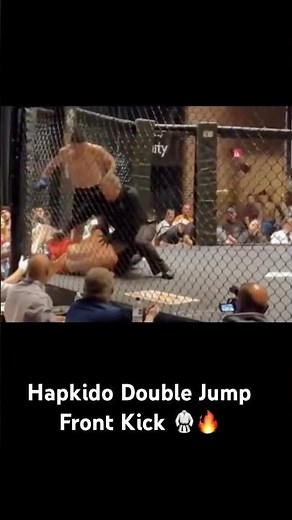Hapkido Double Jump Front Kick 🥋🔥 #hapkido #martialarts #kicks #fight
