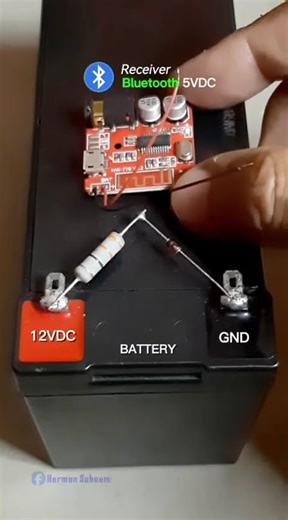 An easy way to make a voltage regulator for a Bluetooth receiver using a transistor. #bluetooth