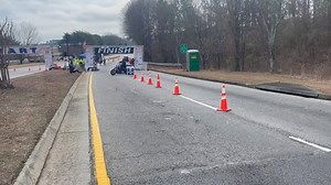 Lt. Poole, motorman extraordinaire on the impromptu cone course! #RuntheReagan | Snellville Police Department
