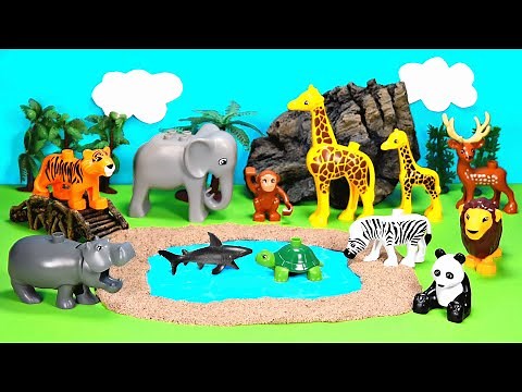 Safari Dioramas For Playmobil Animal Figurines with Zoo Animals Names