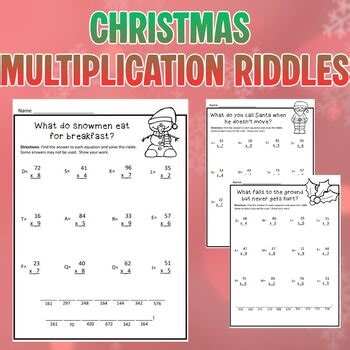 Christmas Multiplication Riddles