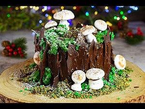 Chocolate cake | Tree Stump Cake | Christmas spacial #christmas #chocolate #logcake #baking #holiday
