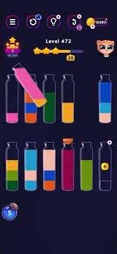 Get Color Level 472 Solution Walkthrough Water Sort Puzzle #getcolor #watersortpuzzle