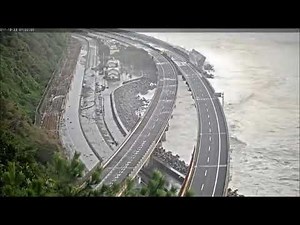 台風21号通過中の静岡市さった峠ライブカメラ64倍速