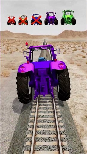 Small to Giant Cars vs Train - BeamNG.drive