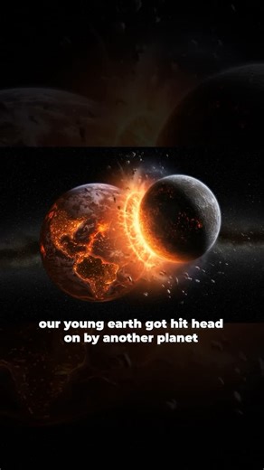 Jose Huaylinos on Instagram: "勞 Earth’s most VIOLENT moment! A planet smashed into us , melting everything  and creating our Moon  from the debris... possibly in HOURS! #nasa #physics #space #universe #science #stars #quantumphysics #blackhole"
