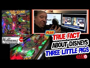 #1406 Williams TRI ZONE Pinball Machine & Fact about Disney's 3 LITTLE PIGS cartoon TNT Amusements