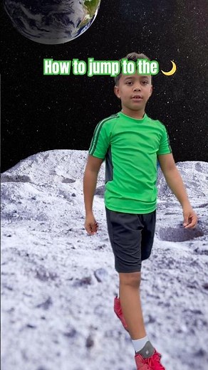 How to jump to the moon 🌙 🤯 #tutorial #funny #kids