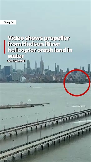 Dramatic video captured the moment the propellers crashed landed into the Hudson River. | New York Post