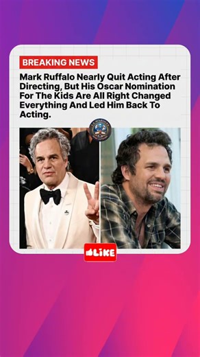 Mark Ruffalo Almost QUIT Acting?! 🤯 #Shorts