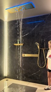 🔥 Double Rainfall, Double Bliss 🔥 Experience a two-person shower system where innovation meets romance and relaxation 💕 #ModernBathroom #LuxuryStyle #DailyWellness #HomeUpgrade #CoupleMoments | Home Kitchen Supplies