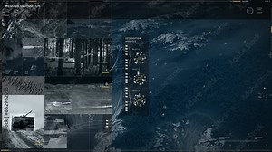 Target Location Data Coordinates Track On A Modern Digital Map Interface. Digital Data Coordinates Analysis To Calculate Geoposition. Military Tank Base Scan Via Digital Data Coordinates Survey.