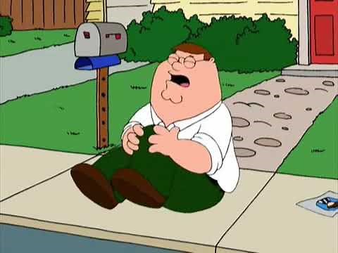 1 Hour Long Ahhh Peter Griffin Falls Down and Keep Saying Ahhh- Family Guy Extreme Loop Edition