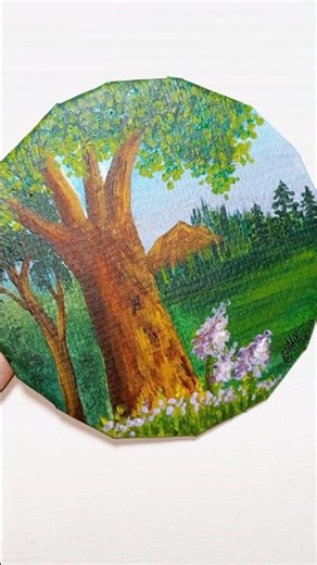 Mini Landscape Painting #shorts #trending