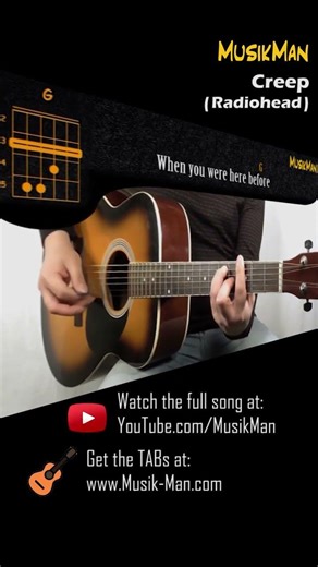Creep 😵 (Short Version) - Radiohead / Guitar Cover / MusikMan