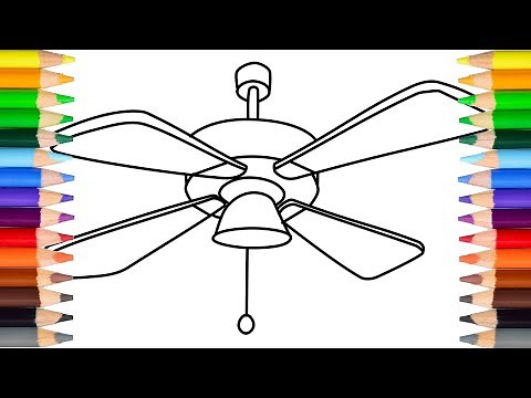 Let's draw ceiling fan - drawings for kids!