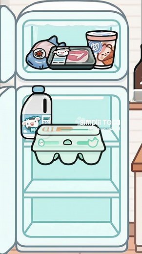 Fridge clean + restock !! 🐠🐚 || ib:: It’s Nora || Toca Boca Life World 🌍🫧