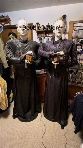 #pinhead #gemmy #animatronic #viral #fyp Just got another pinhead only head turn worked at first. It had the head wires ripped out but I redid them. Thankfully he’s fully working