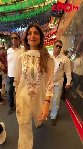 Shilpa Shetty's simple yet stylish traditional look at an event #shorts #shilpashetty #spotted