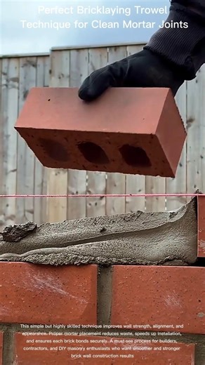 Perfect Bricklaying Trowel Technique for Clean Mortar Joints