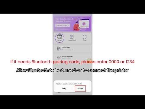 L100 Printer Machine-Login & Bluetooth Connection