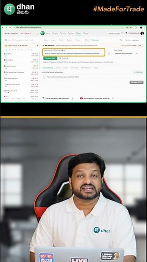 Generating Webhook URL in Dhan Web | Options Trading | Pine Script | Alert Explained | Dhan Telugu