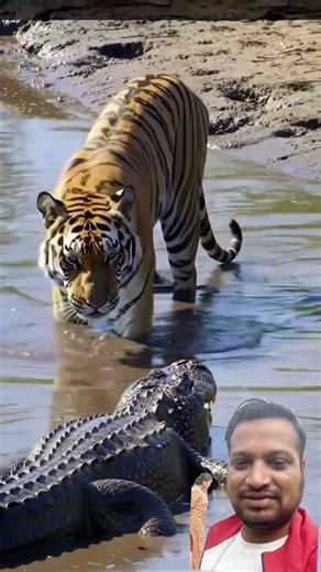 Tiger vs Alligator 🐅🐊 | Who Wins? #Shorts