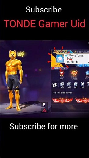 tonde gamer UID Indian server #tondegamer #uid #shorts #freefire #trending