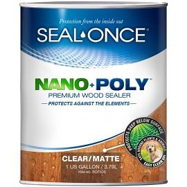 Seal-Once - NANO   POLY Premium Wood Sealer - Clear & Ready Mixed Colors (1 Gallon)