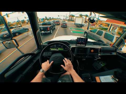 POV WORK TRUCK DRIVE AROUND ANAHEIM