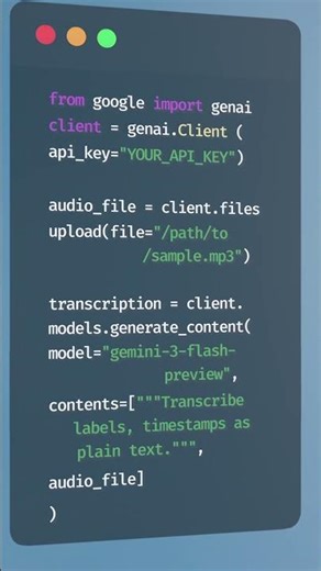 How to Transcribe Audio using Gemini API