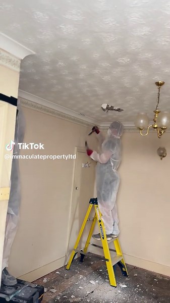 Fully protected for light localized internal works #renovation #fyp #tik_tok #builders
