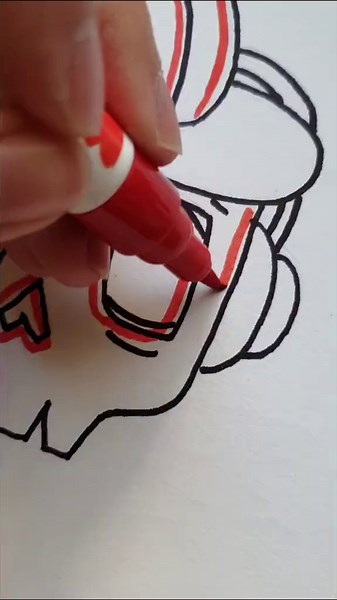 Red and Blue 3D Drawing Effects