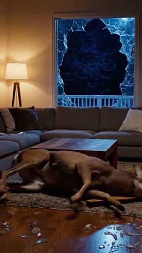 a full grown deer explodes through a glass window at full sprint