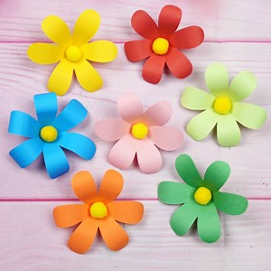 372K views · 5K reactions | How to make paper flowers/Paper flower making/6 petal flower/Easy paper craft ideas | Creative Art & Craft Ideas | Facebook