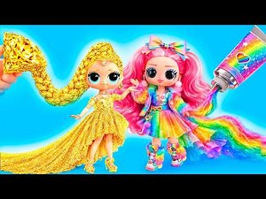 K-Pop Demon Hunters in Golden and Rainbow School! Crafting with LaLiLu!