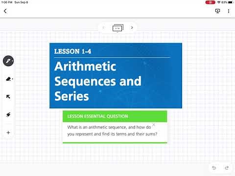 Arithmetic Sequences and Series (Lesson 1-4)