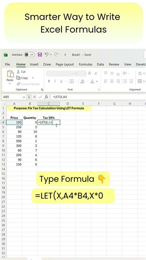 Smarter Way to Write Excel Formulas | LET Function