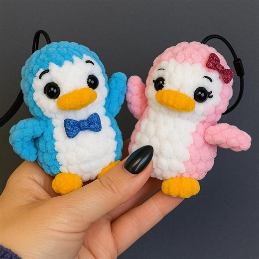 Plush Penguin Keychain Crochet Pattern PDF - Etsy