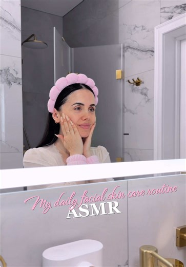 I'm without #makeup. I think it's very cute! 🥰 My daily facial skincare routine. 🧖🏻‍♀️ Around 9:30 a.m., I head to my favorite bathroom to pamper myself. Dr. Althea cosmetics help me with this. 1. GRINDING CLEANSING BALM 2. 345 RELIEF CREAM MIST 3. Face massage 4. VITAMIN C BOOSTING SERUM 5. 147 BARRIER CREAM 🤍 #asmr #asmrskincare #asmrsounds