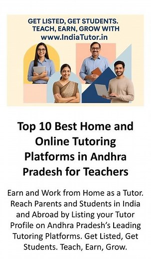 Top 10 Best Home and Online Tutoring Platforms in Andhra Pradesh for Teachers #TutoringPlatforms