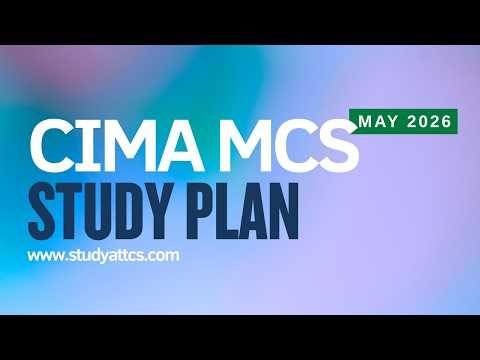 CIMA MCS May '26 - Study Plan