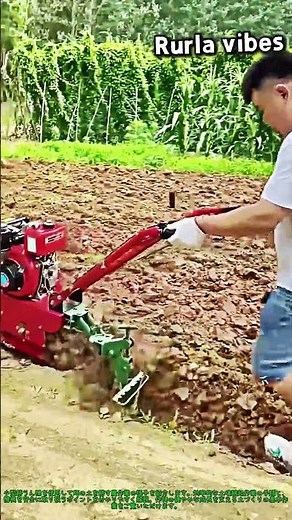 小型耕運機で効率的に畑を耕す方法：驚きの土壌耕起作業 #worker #process #cultivator #farming #tilling