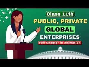 Private, Public and Global Enterprises Class 11th | Full chapter in animation | Bst chapter 3