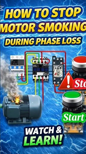 Phase Loss Se Motor Jal Rahi Hai? | Motor Protection Circuit Explained. #shorts