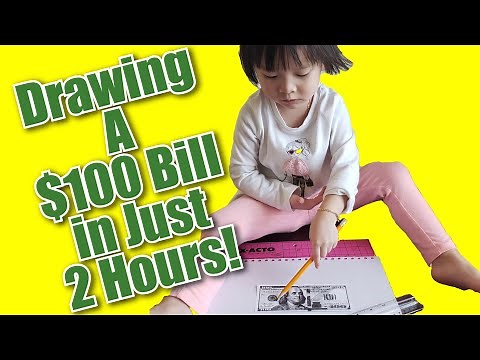 Free Hand Drawing a New One Hundred Dollar ($100) Bill!